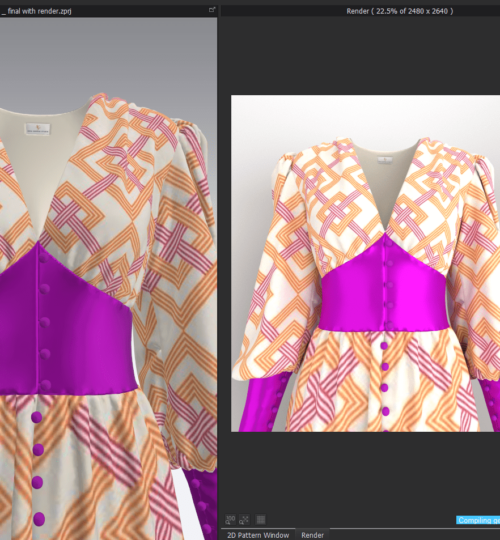 6. Asja Geppini   Chiffon Dress   Render   CLO   Front Focus Rendering Q8edkjoqtulkhl4ilrkgjiygwcjgfz8nnublrtrx94